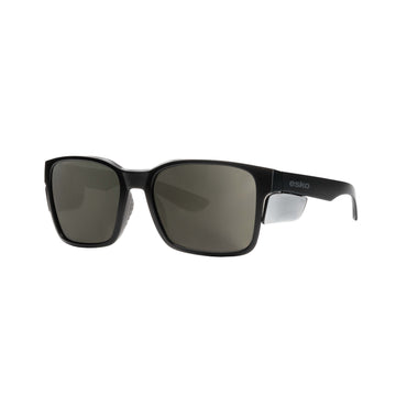 Sumner SURF matte black safety specs with smoke lens and side shields