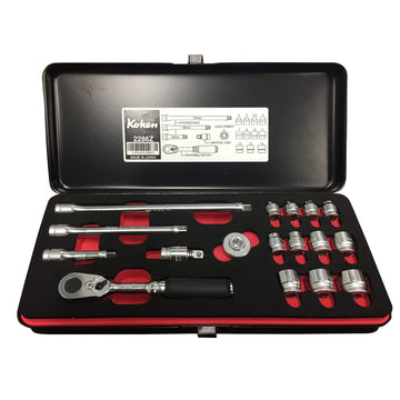 Koken 1/4" Dr 17pc Z Series Socket Set Metric 4 - 14mm (6 pt) | Hobeca