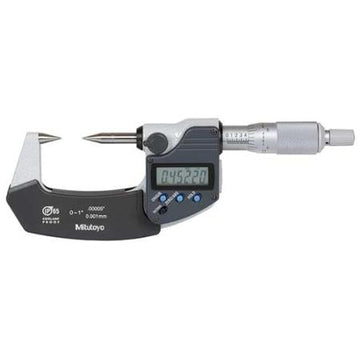 Mitutoyo Digimatic point micrometer with 30 degree carbide tips and digital display
