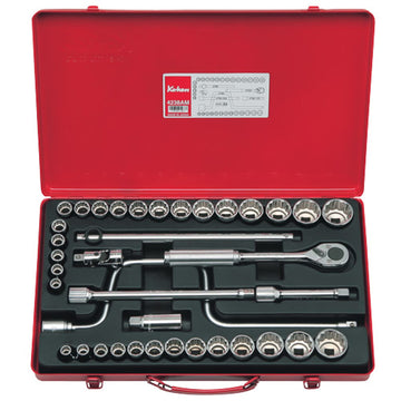 Koken 4238AM 1/2 inch drive socket set with 38 pieces in metal case