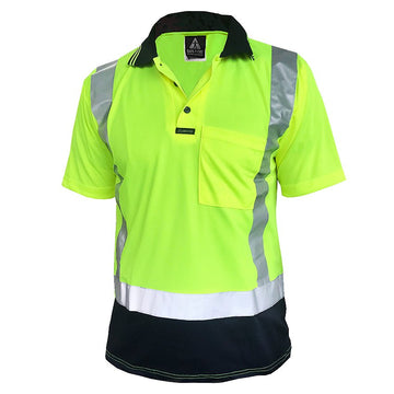 Esko Hi Vis-Polo Shirt, SS,Tape, Yellow/Blue