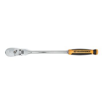 GEARWRENCH 3/8 inch drive 90 tooth flex head teardrop ratchet with dual material grip
