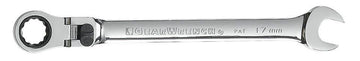 GearWrench 17mm ratcheting combination wrench with locking flex head, XL length