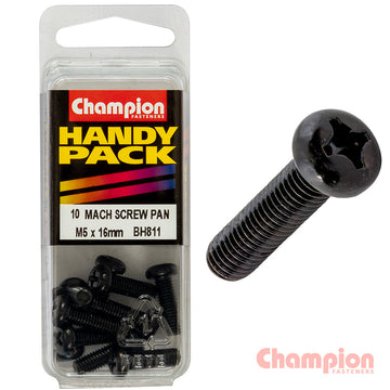 Champion Black Machine Screws - M5 x 16mm | ISL