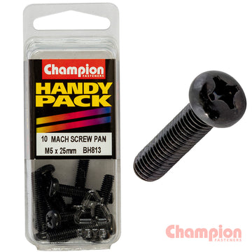 Champion Black Machine Screws - M5 x 25mm | ISL