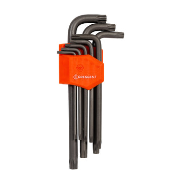 Crescent 8-piece security Torx hex key set with plastic caddy