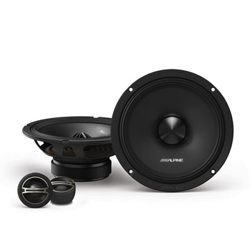 Alpine M-Series 6.5 inch component speaker with soft dome tweeter and polypropylene woofer cone