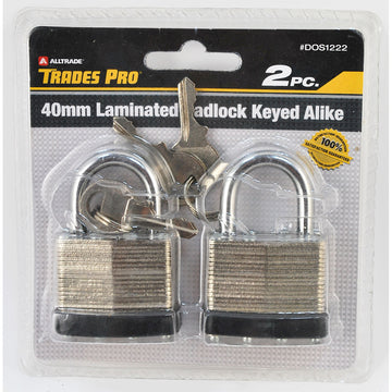 2pc Padlock, Keyed Alike | Alltrade