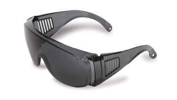 Esko Vispec Overspec smoke lens E3002 worn over prescription glasses