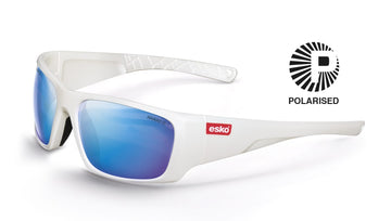 HAWAII safety glasses pearl white frame blue mirror lens AS/NZS certified
