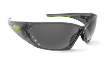Esko VELOCITY safety specs with smoke lens, wrap-around design