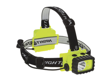 RED NIGHTSTICK intrinsically safe dual-light headlamp, hi-vis yellow with red night vision mode