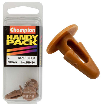 Champion Canoe Clip brown, pack of 3
