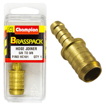 Champion brass reducing hose joiner 5/8in to 3/8in