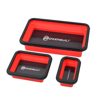 Clearance - Powerbuilt 3pc Collapsible Magnetic Tray Set | Alltrade
