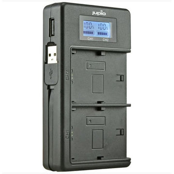 Jupio USB Dedicated Duo Charger with LCD display for Canon LP-E17 batteries