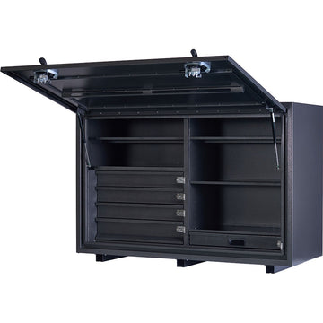 KABoxes 1400 Series 4 drawer tool chest charcoal grey front view