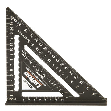 Crescent 180mm metric speed square with aluminium body and matte finish