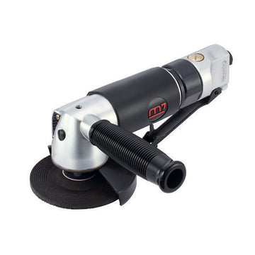 M7 pneumatic angle grinder with safety lever throttle and side handle, 100mm wheel