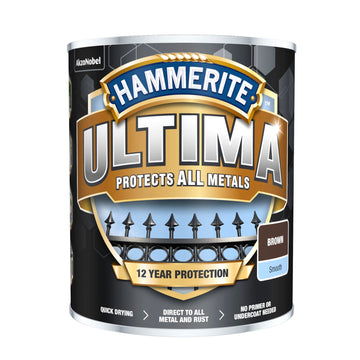 Hammerite Ultima Metal Smooth 750 mL Brown paint tin