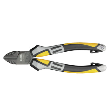 Felo 180mm diagonal nippers with drop-forged steel construction and matte chromium finish