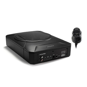 Alpine S Series 8 inch underseat active subwoofer with amplifier