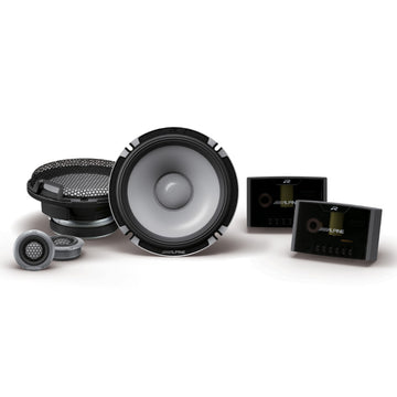 Alpine R2 Series 6.5 inch 2-way component speaker pair with grills