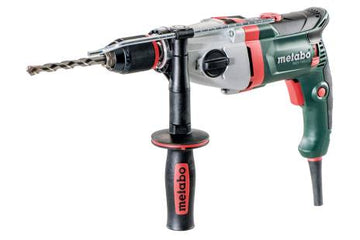 Metabo 1100W impact drill with keyless chuck and safety clutch