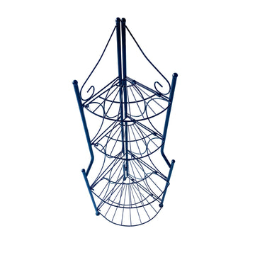 Omni Stand Plant Iron 4 Tier Black - front view