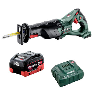 Metabo 18V brushless reciprocating sabre saw with battery and charger