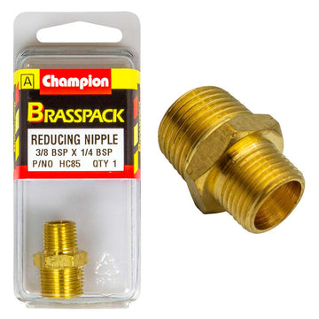Champion Brass BSP Reducing Nipple 3/8in