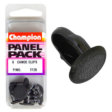 Champion canoe clip black 14mm head 16mm length pack of 6