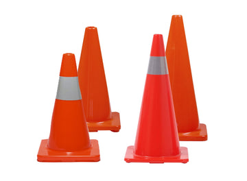 Esko hi-vis orange traffic cone 450 mm reflectorised with collar