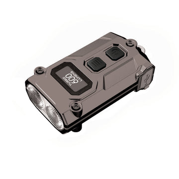 Nitecore TINI3 grey keychain torch, front view