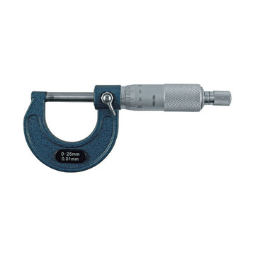 ITM outside micrometer 0–25mm with enamelled frame and carbide-tipped measuring faces