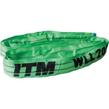 ITM round lifting sling 2 tonne 1.5m length, green colour coded
