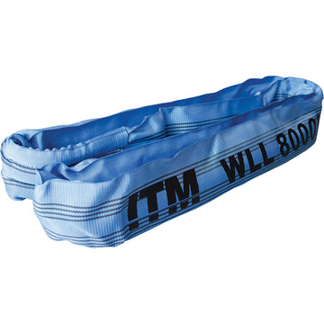 ITM round lifting sling 8 tonne 2 metre length with colour-coded capacity stripes