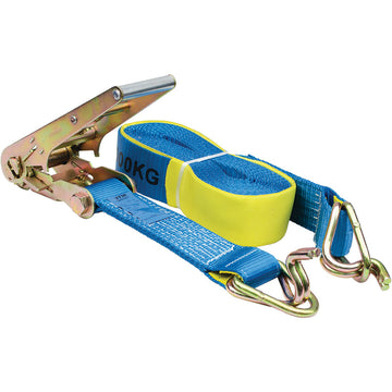 ITM ratchet strap 75mm width 12m length with hook and keeper ends