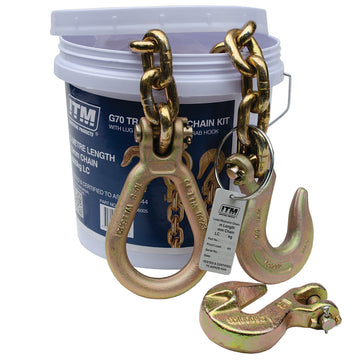 ITM G70 transport chain kit with lug link slip hook and grab hooks, 6 tonne capacity, 5 metre length