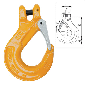 ITM G80 Clevis Sling Hook w/ Safety Chain