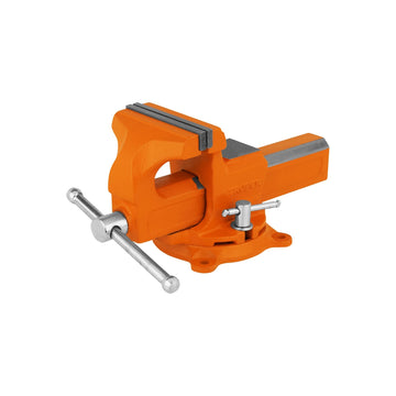 Truper 100mm bench vice with swivel base and knurled jaws