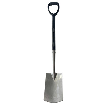 Viking border spade with polished steel blade and ergonomic composite handle