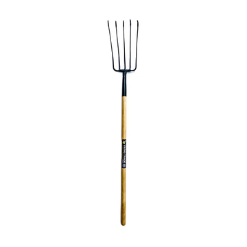 Viking Trade 5-tine pitch fork with waxed ash handle