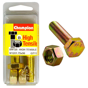 Champion 12 x 50 Bolt And Nut (B) - GR8.8