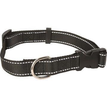 Sniffz large black collar, 25 x 400–600mm, front view