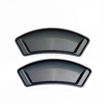 nomadiQ portable BBQ drip trays 2-piece set, black nylon and glassfibre