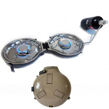 NomadiQ Professional 2 Burner Stove Urban, folded