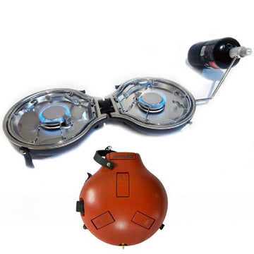 NomadiQ Professional 2 Burner Stove Terra folded