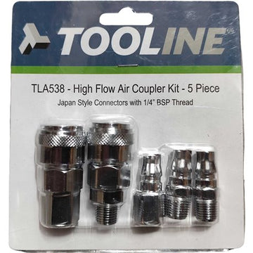 Tooline 5 piece Nitto air coupler set