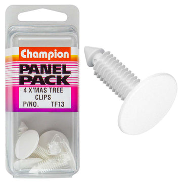 Champion white Christmas tree clip, 4-pack, 27mm length